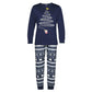 Family Matching Christmas Pajamas with Reindeer and Snowflake Print, Red or Blue