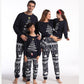 Family Matching Christmas Pajamas with Reindeer and Snowflake Print, Red or Blue