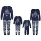 Family Matching Christmas Pajamas with Reindeer and Snowflake Print, Red or Blue