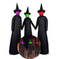 Inflatable Halloween Witch Trio with Built in LED Lights and Ground Stakes