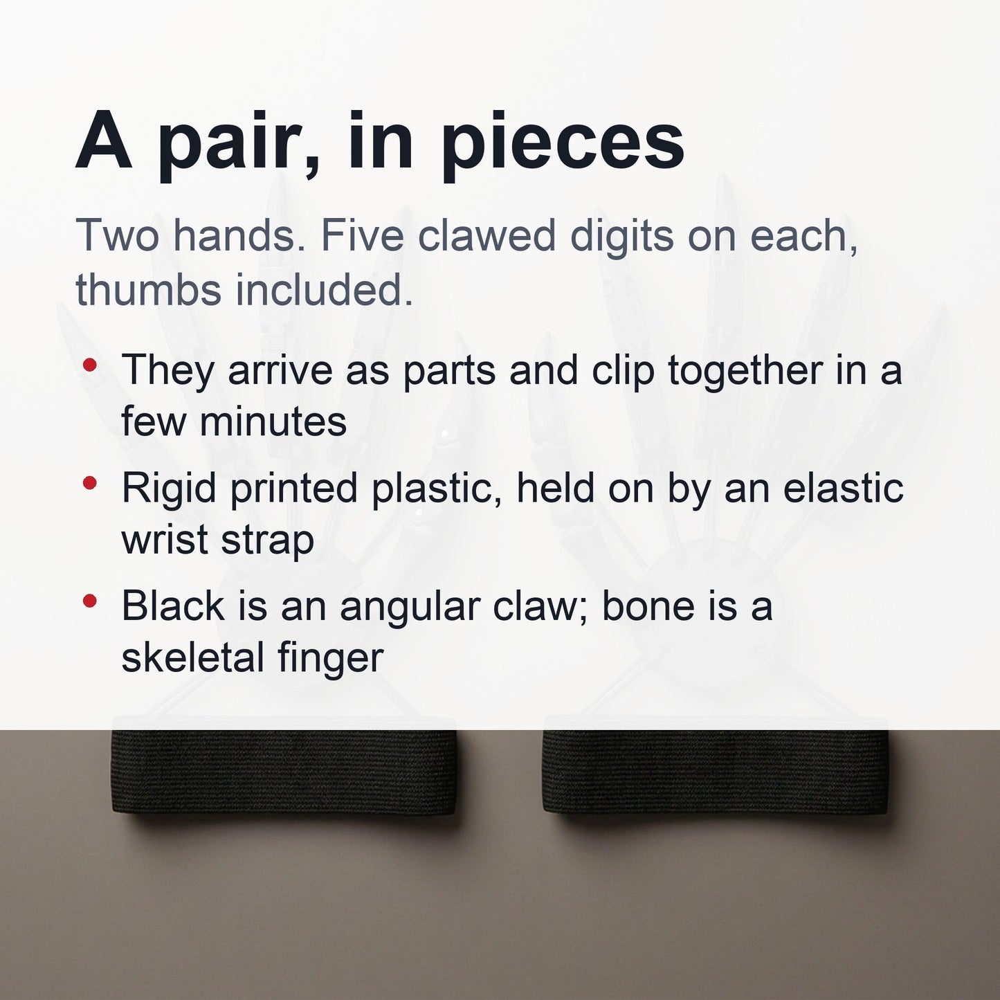 Articulated Skeleton Finger Extensions with Flexible Moving Joints for Halloween Cosplay