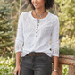 Long Sleeve Crew Neck Shirt with Lace Texture and Relaxed Fit
