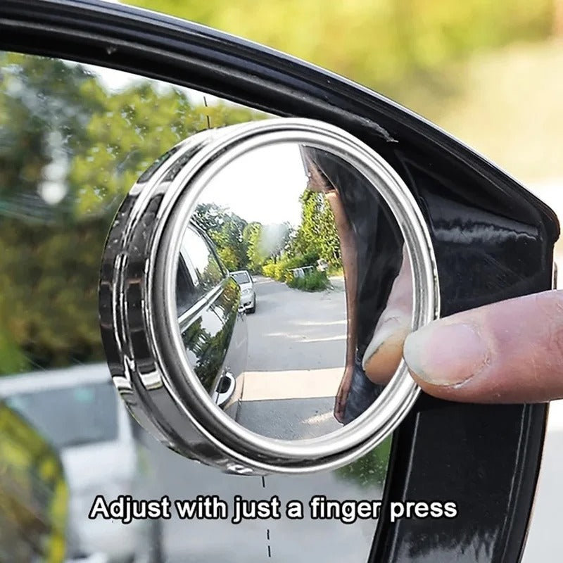 Convex Blind Spot Mirror with Vacuum Suction Mount and 360 Rotation for Cars, SUVs, Trucks