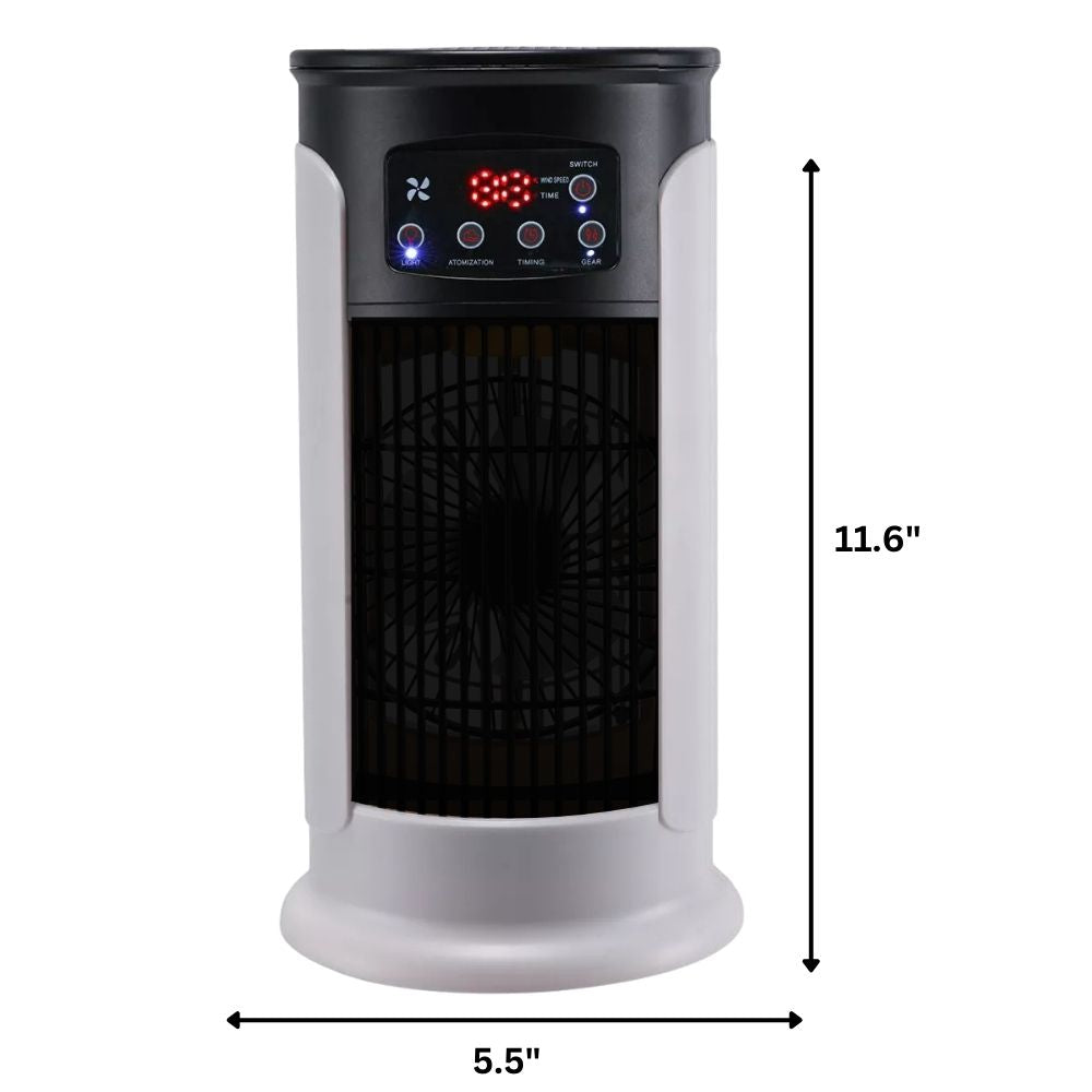 Portable Air Conditioner with Mist Humidifier and Rolling Wheels, 6-Speed Cooling