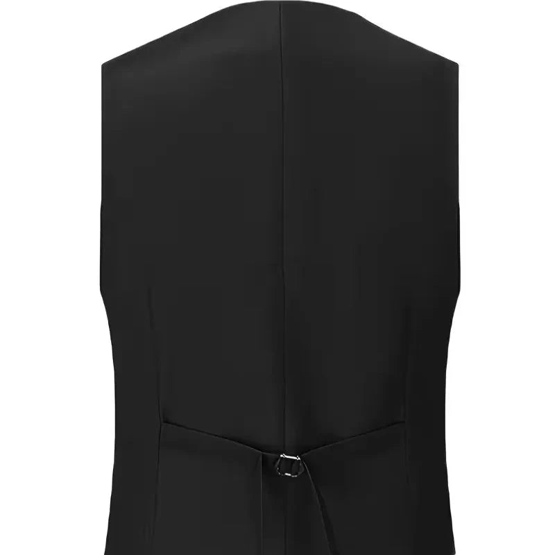 Business attire: men's slim fit double-breasted 3-piece suit with waistcoat, ideal for professionals.