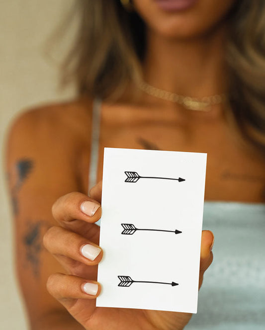 Black Arrow Water Transfer Temporary Tattoo, 2.5 x 4 Inches