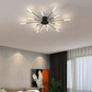 Modern Large LED Ceiling Light - LumenMax-Black-12-Universal White-Nora Luxe