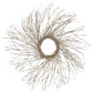 LED Christmas Wreath 28 Inch with 25 Warm White Lights and Glittered Snowflake Design
