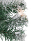 White Artificial Christmas Wreath with 50 Clear Mini Lights and 200 Branch Tips, 24 Inch