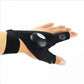 Fingerless LED Work Gloves with Dual Finger Lights and Adjustable Strap