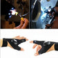 Fingerless LED Work Gloves with Dual Finger Lights and Adjustable Strap