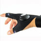 Fingerless LED Work Gloves with Dual Finger Lights and Adjustable Strap