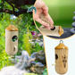 Hummingbird House with Wood Grain Finish and Hanging Loop for Garden Nesting