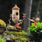 Hummingbird House with Wood Grain Finish and Hanging Loop for Garden Nesting