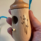Hummingbird House with Wood Grain Finish and Hanging Loop for Garden Nesting