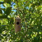 Hummingbird House with Wood Grain Finish and Hanging Loop for Garden Nesting