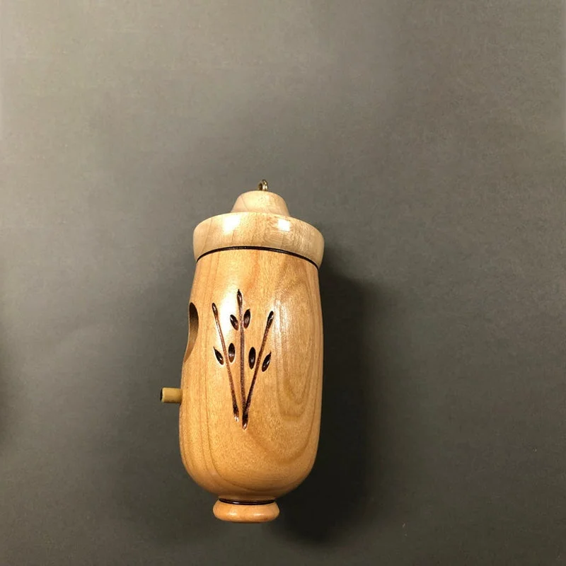 Hummingbird House with Wood Grain Finish and Hanging Loop for Garden Nesting