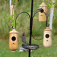 Hummingbird House with Wood Grain Finish and Hanging Loop for Garden Nesting