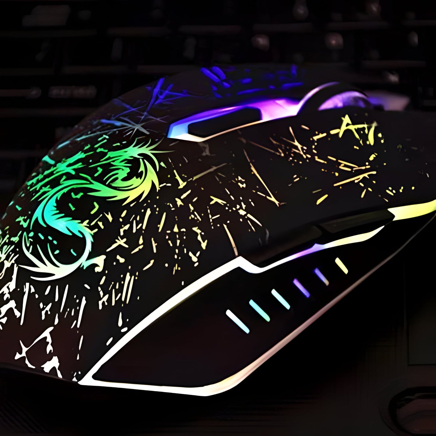 Wired Gaming Mouse with 3200 DPI Optical Sensor and Six Programmable Buttons