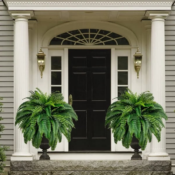 Artificial Boston Fern Bundle 18 Pack with UV Protection and Water Shedding