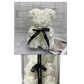 Foam Rose Teddy Bear with Ribbon Neck Detail and Dust Resistant Material