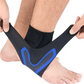 Adjustable Ankle Brace with Neoprene Wrap and Compression Straps