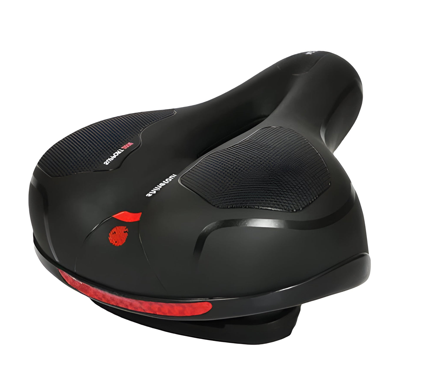 Padded Bike Saddle with Hollow Center Airflow and Reflective Strip