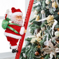 Animated Santa Ornament with Climbing Motion and Warm LED Lights, Plays 15 Holiday Songs