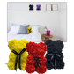 Foam Rose Teddy Bear with Ribbon Neck Detail and Dust Resistant Material