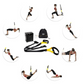 Suspension Trainer System with Adjustable Straps and Door Anchor, 400lb Capacity