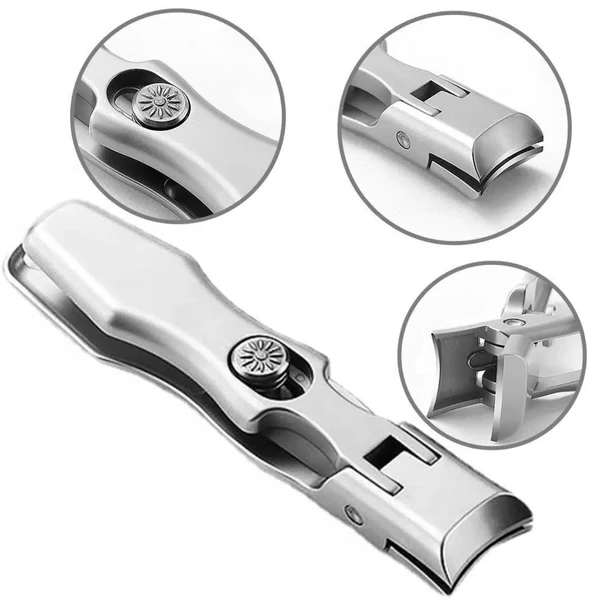 Carbon Steel Nail Cutter with Wide Jaw Opening and Built-In Catcher, Self-Locking