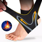 Adjustable Ankle Brace with Neoprene Wrap and Compression Straps