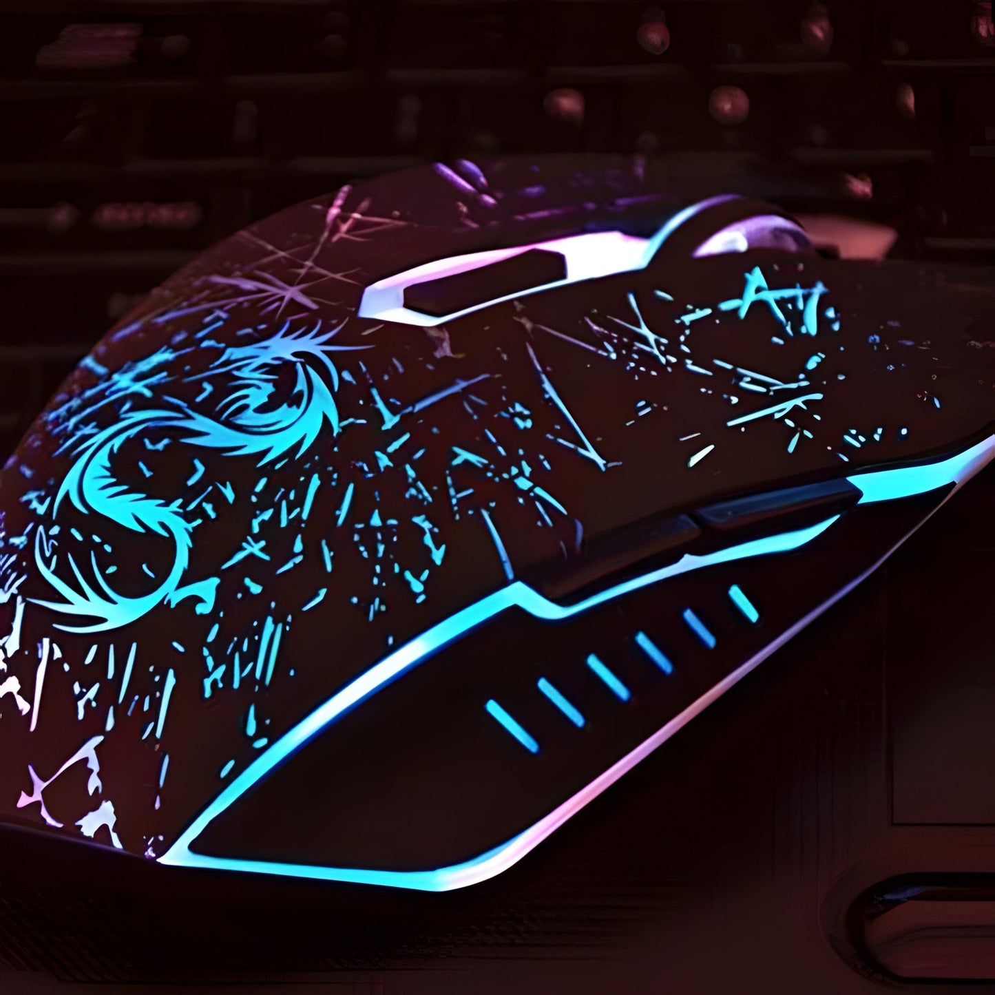 Wired Gaming Mouse with 3200 DPI Optical Sensor and Six Programmable Buttons