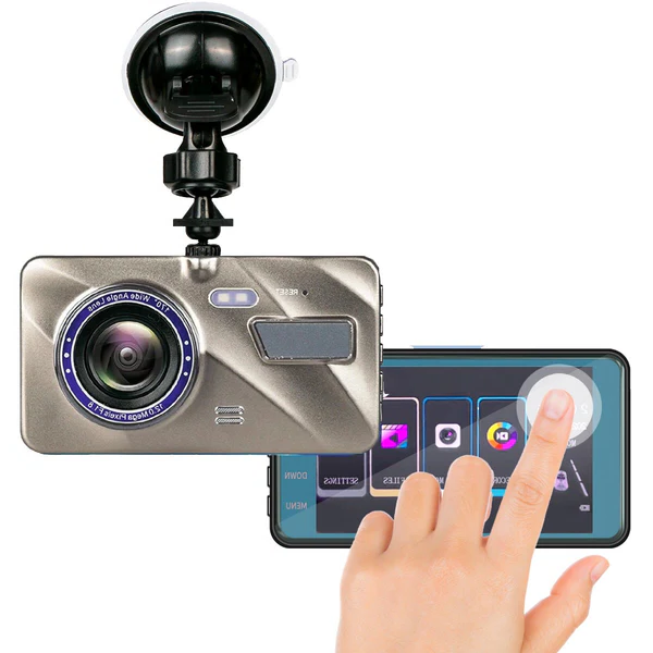 Dual Dash Camera 1080p with Front and Rear Recording and Impact Detection