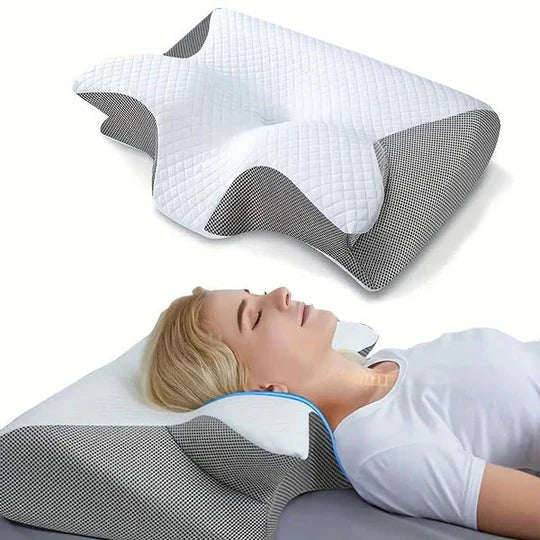 Butterfly Shape Memory Foam Pillow for Side and Back Sleepers