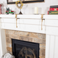 Mantel Stocking Holder with Cantilever Grip and Dual Hooks, Adjustable 0.5-8.5in