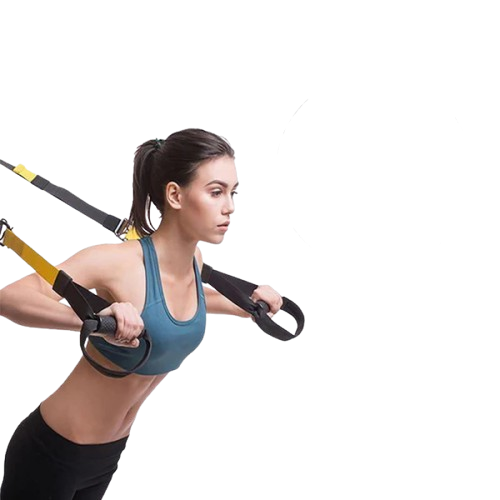 Suspension Trainer System with Adjustable Straps and Door Anchor, 400lb Capacity