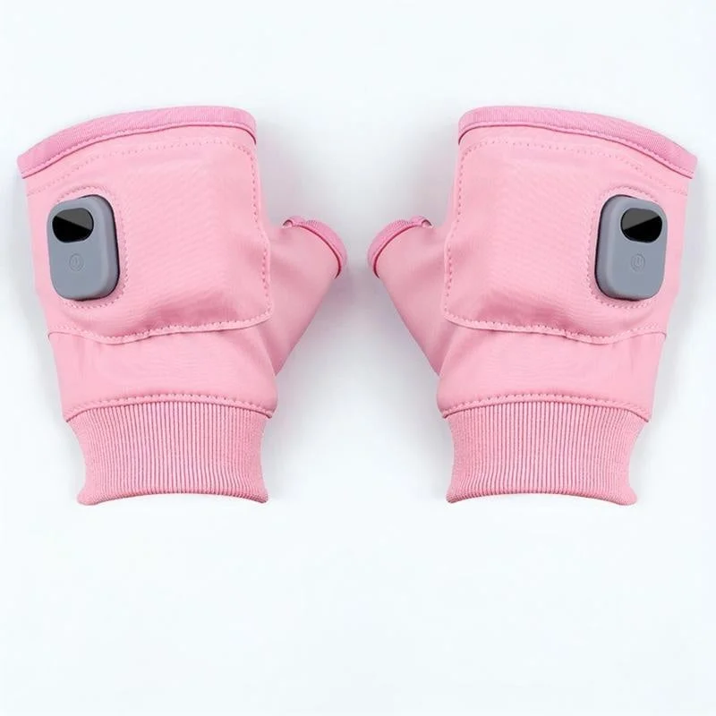 Heated Fingerless Gloves with Type-C Charging and 3 Heat Levels, One Size
