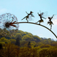 Metal Fairy Garden Stake with Dandelion Design, 25-45 Inches Tall