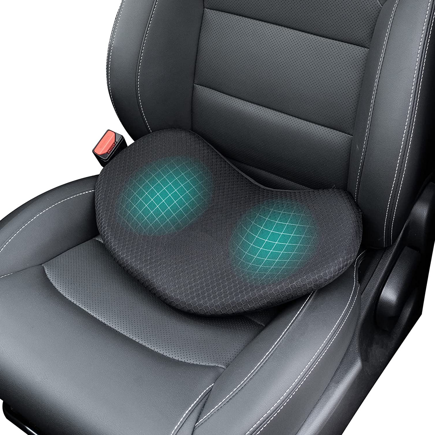 Car Seat Cushion with Memory Foam and 3.5-Inch Height Boost, Removable Breathable Cover
