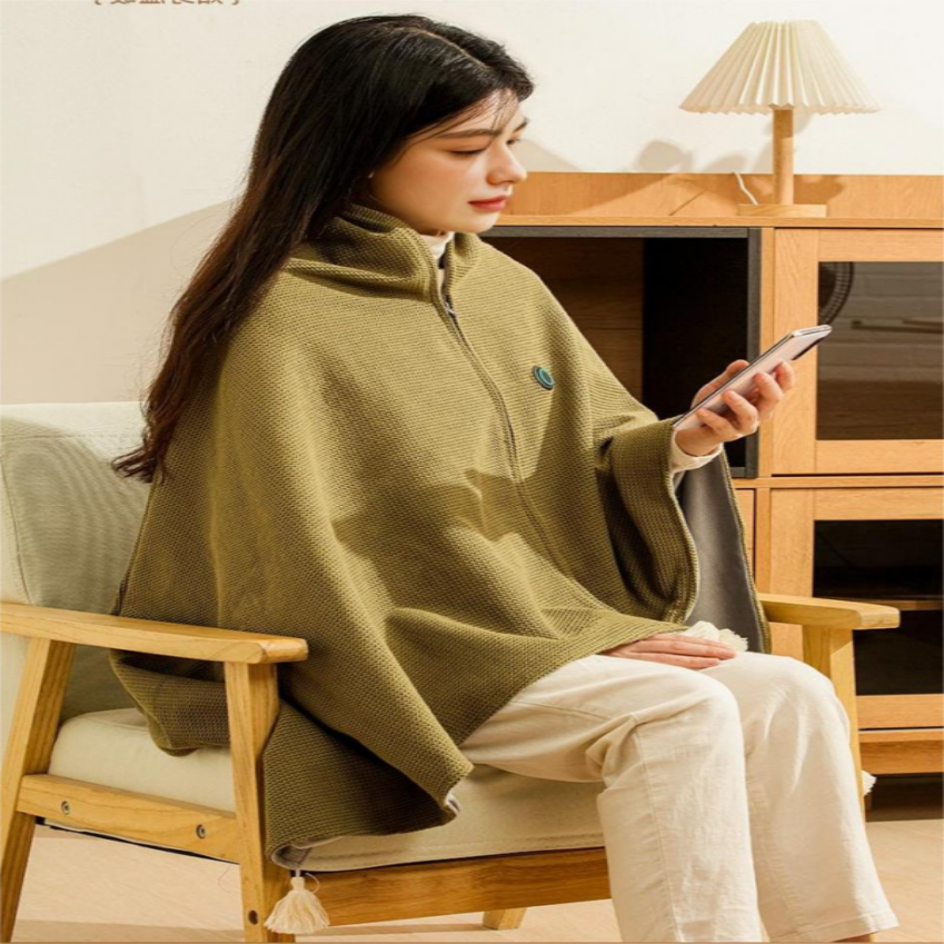 Electric Shawl with Three Heat Settings and Universal Charging Port