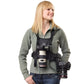 Camera Chest Harness with Dual Mount and Side Holster for Hands-Free Carrying