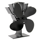 Stove Fan with Thermoelectric Power and Quiet 4-Blade Design, Anodized Aluminum