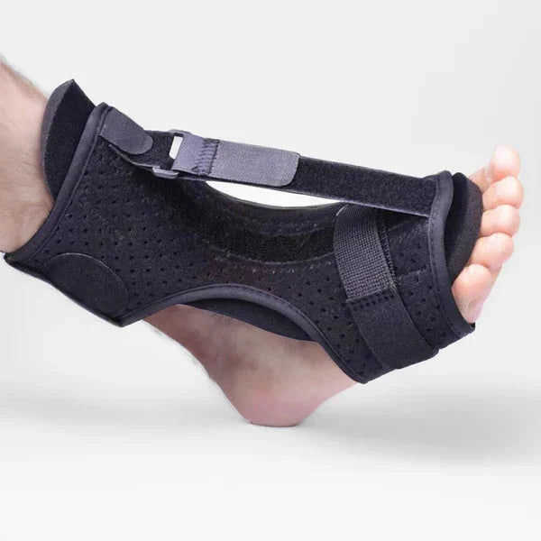 Foot and Ankle Night Splint with Adjustable Dorsal Flexion Strap and Metal Support Bands