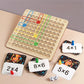 Wooden Math Learning Game with Number Chips and Addition Board for Early Learners
