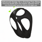 Chin Strap for Snoring with Adjustable Hook and Loop Closure and Breathable Fabric