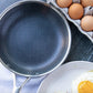 Stainless Steel Frying Pan with Pixel Texture Non-Stick Surface and Even Heat Distribution