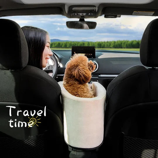 Pet Armrest Safety Seat, Car Seat Travel Bag for Small Dogs and Cats