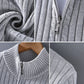 Slim Fit Zip Cardigan with Soft Knit Fabric and Ribbed Cuffs All Vera Mart