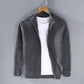 Slim Fit Zip Cardigan with Soft Knit Fabric and Ribbed Cuffs All Vera Mart